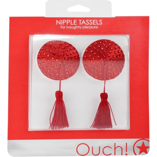 RED CIRCLE STRASS NIPPLE COVERS