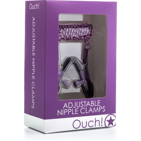 OUCH ADJUSTABLE VIOLET NIPPLE Clamps