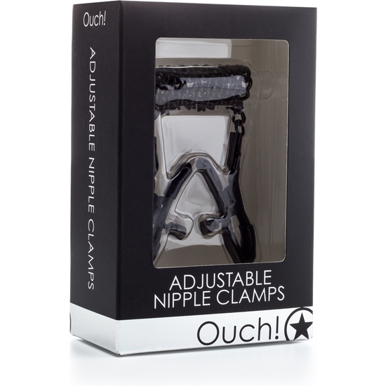 OUCH ADJUSTABLE NIPPLE Clamps BLACK