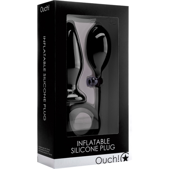 OUCH INFLATABLE SILICONE BLACK PLUG