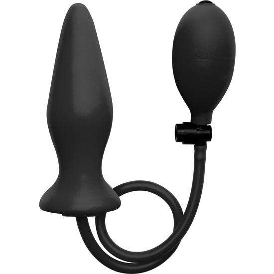 Ouch Inflatable Silicone Black Plug