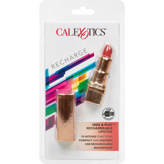 HIDE & PLAY RECHARGEABLE LIPSTICK BULLET - RED
