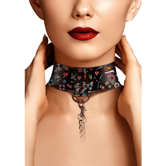 Tattoo Style Necklace - Black