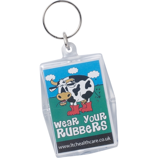 KEYCHAIN ??- WEAR YOUR RUBBERS - 50 PACK