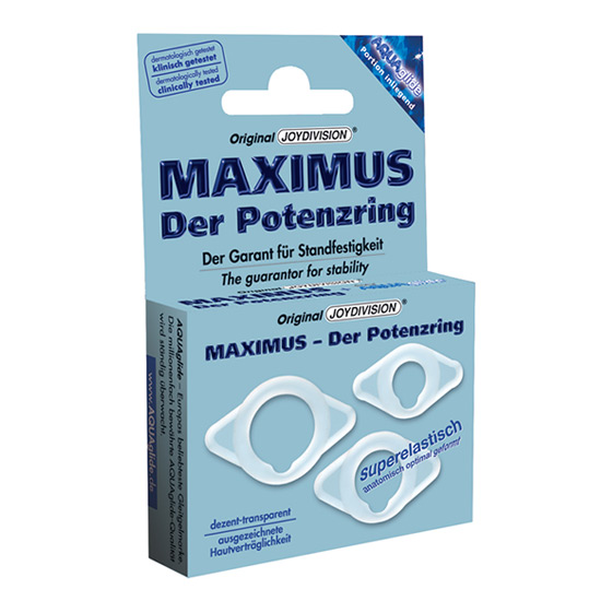 MAXIMUS PACK PENIS RINGS EXTRA SMALL, SMALL AND MEDIUM