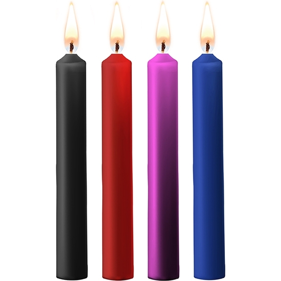 Teasing Wax Candles - Paraffin - 4-pack - Mixed Colors