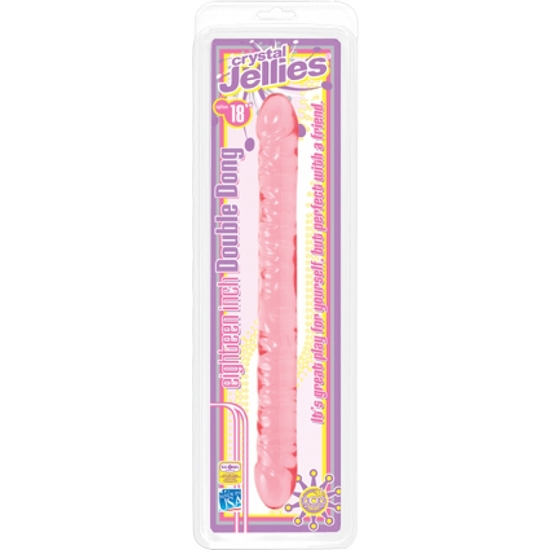 DOUBLE JELLY PENIS 45 CM PINK