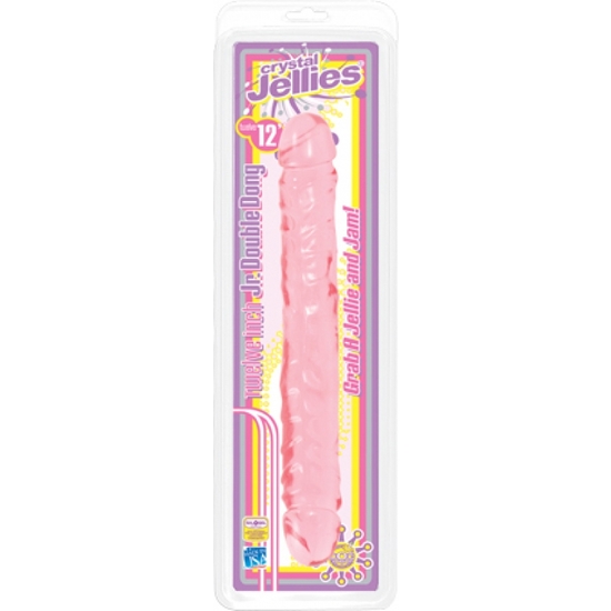 CRYSTAL JELLIES DOUBLE PENIS 30 CM. PINK