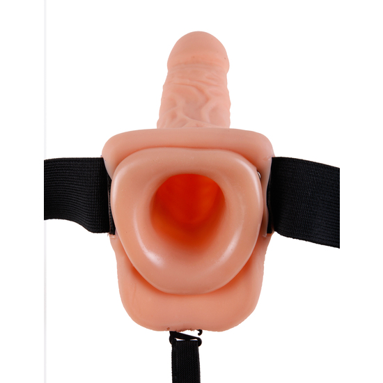 REALISTIC VIBRATING PENIS WITH HARNESS 24 CM