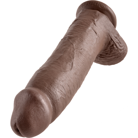 King Cock Realistic Penis With Testicles 30.5 Cm Brown