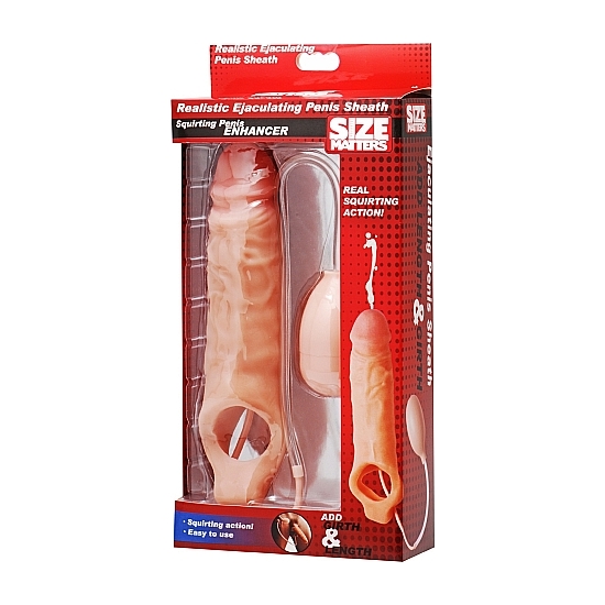 REALISTIC PENIS SHEATH WITH EJACULATION