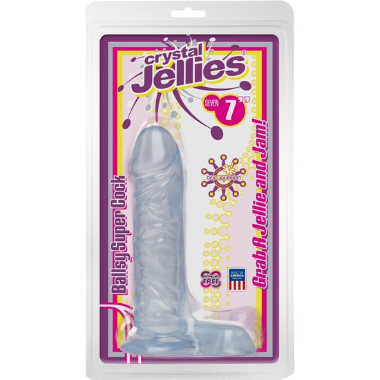 REALISTIC PENIS BALLSY WITH SUCTION BASE 20 CM TRANSPARENT