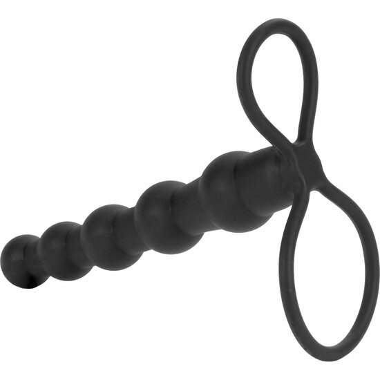 DOUBLE ANAL BALLS BLACK HARNESS