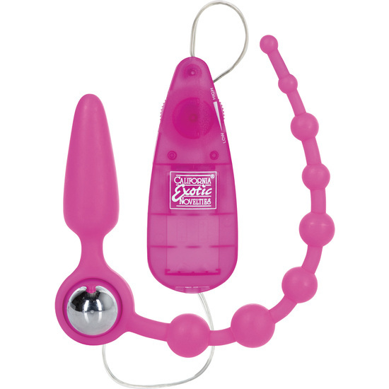 Booty Call Booty Double Dare Anal Balls Pink Silicone