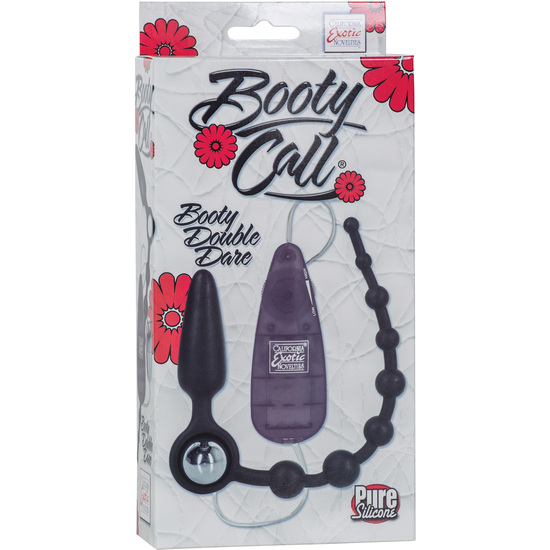 BOOTY CALL BOOTY DOUBLE DARE ANAL BALLS SILICONE BLACK