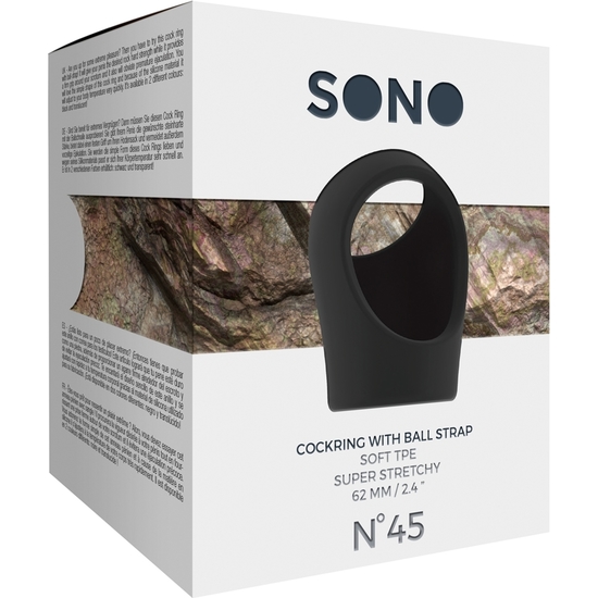 SONO No. 45 RING FOR PENIS AND TESTICLES - BLACK