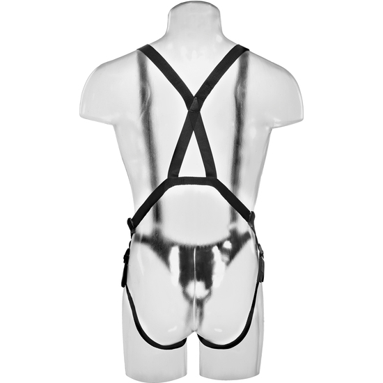 HARNESS WITH HOLLOW PENIS 25 CM