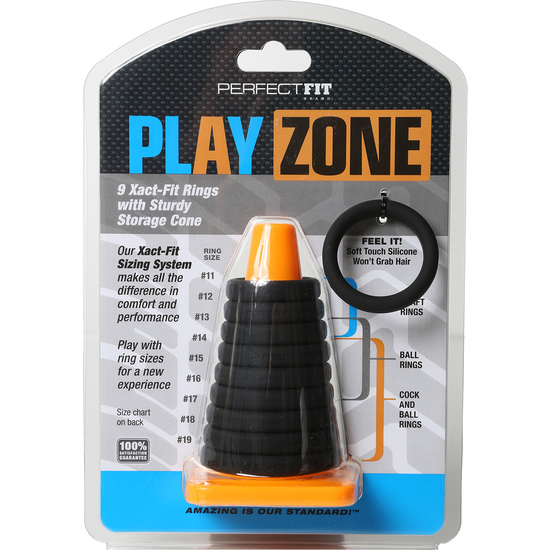 PLAY ZONE KIT 9 RINGS WITH CONE