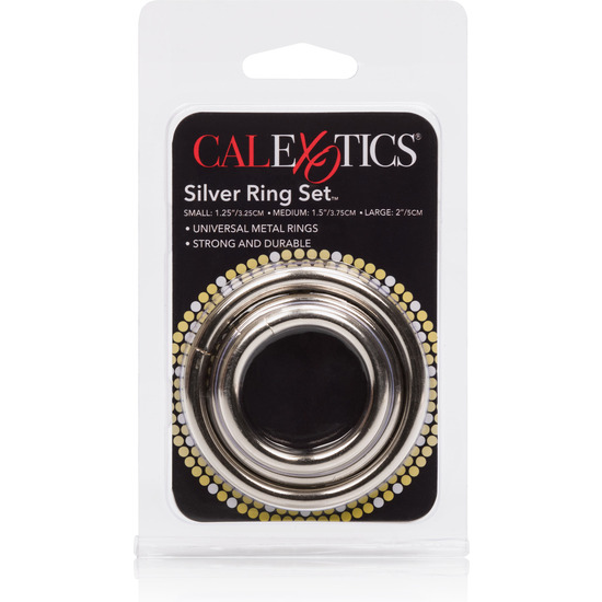 SILVER PENIS RING SET OF 3 PIECES