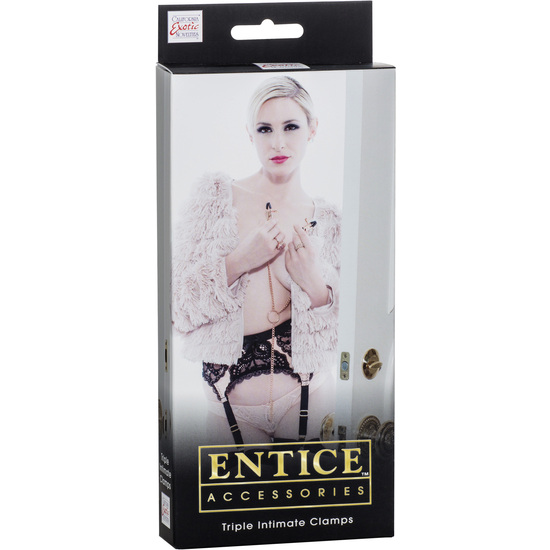 ENTICE TRIPLE INTIMATE CLAMPS WITH CHAIN