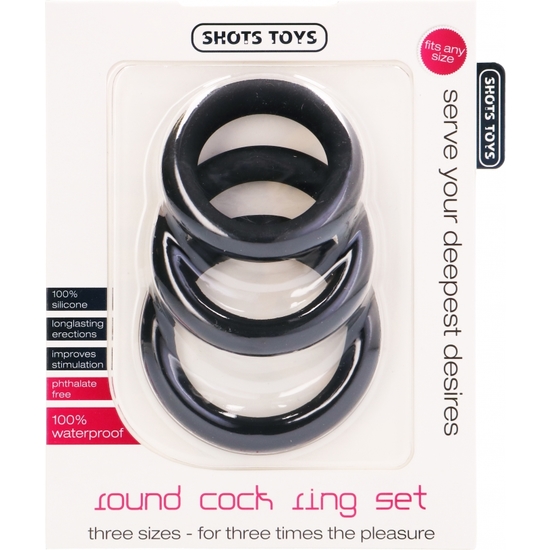 SET 3 RINGS THICK SILICONE - BLACK