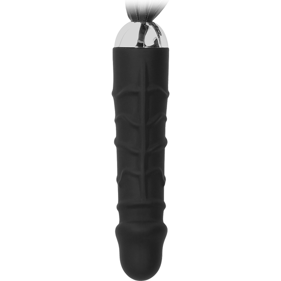 SILICONE DILDO WITH TAIL 30CM - BLACK