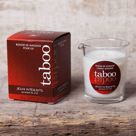 TABOO MASSAGE CANDLE FOR HIM JEUX INTERDITS AROMA LIQUEN WILD