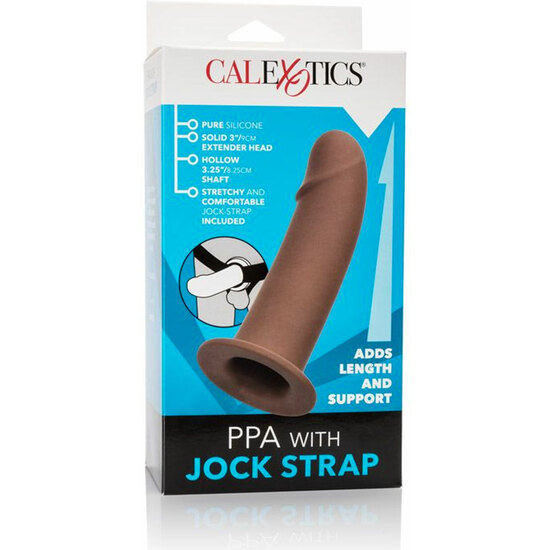 PPA WITH JOCK STRAP - HARNESS WITH DILDO HUECO BROWN