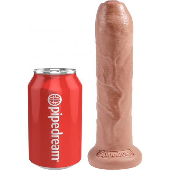 UNCUT 19CM - REALISTIC PENIS WITH MOBILE FORESPUCE - MULATO