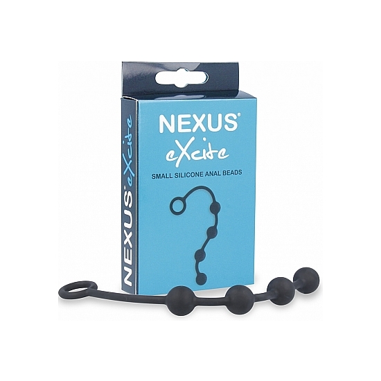EXCITE SILICONE ANAL BALLS - BLACK