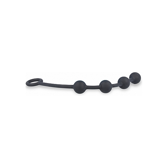 EXCITE SILICONE ANAL BALLS - BLACK