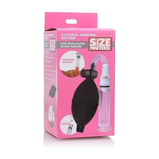 SIZE MATTERS CLITORIS PUMP WITH DISPOSABLE CYLINDER