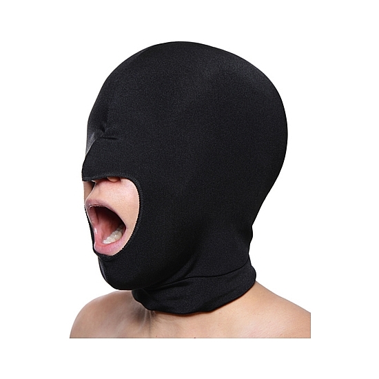 FETISH SPANDEX MASK WITH OPENING IN THE MOUTH