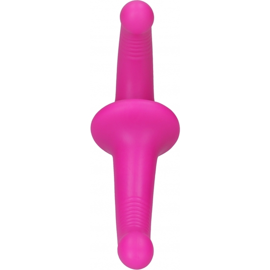 DILDO WITH HARNESS WITHOUT SILICONE SUPPORT - PINK