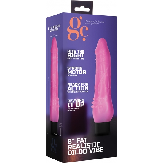 GC REALISTIC THICK VIBRATOR PENIS 20CM - PINK