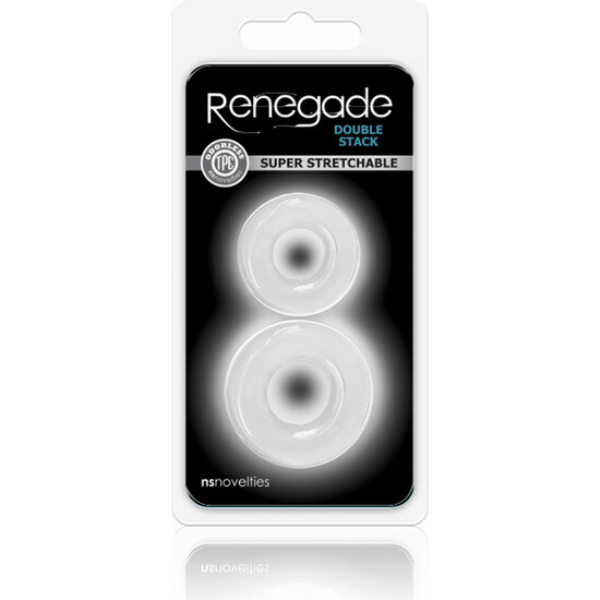 RENEGADE DOUBLE STACK KIT OF 2 RINGS - TRANSPARENT