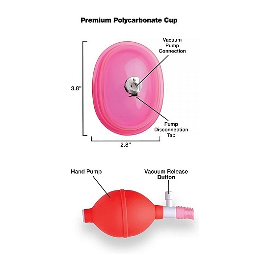 SUCTION PUMP WITH LARGE CUP - PINK