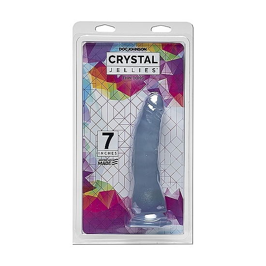 CRYSTAL JELLIES THIN DONG 18CM - TRANSLUCENT