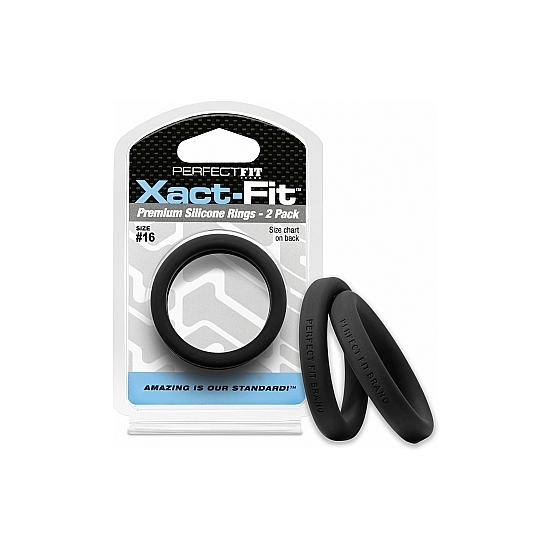 Xact-fit Pack Of 2 Silicone Rings 16cm - Black