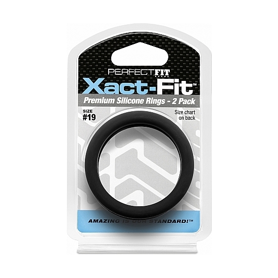 XACT-FIT PACK OF 2 SILICONE RINGS 18.3CM - BLACK