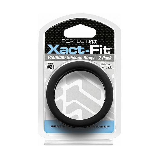 XACT-FIT PACK OF 2 SILICONE RINGS 20CM - BLACK