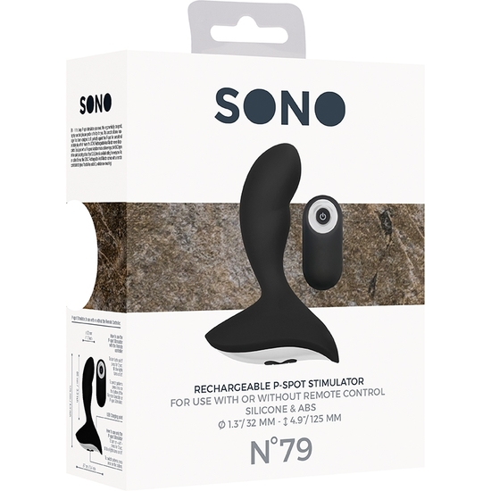 SONO NO. 78 - RECHARGEABLE P-POINT ANAL STIMULATOR - BLACK