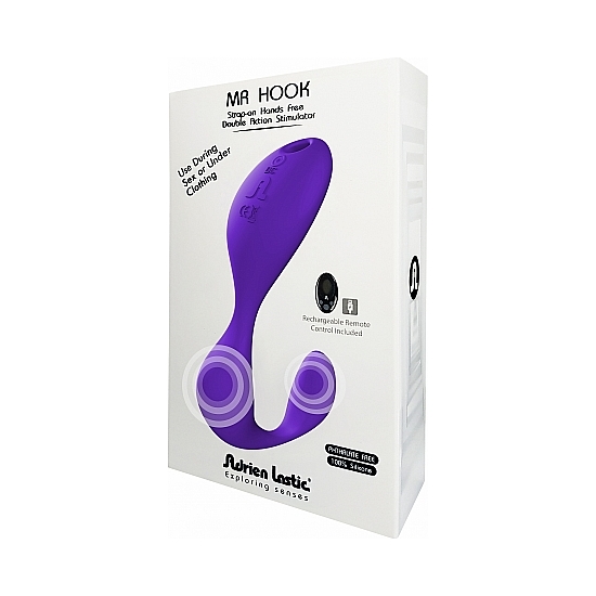 MR. HANDS-FREE VIBRATOR HOOK WITH REMOTE - PURPLE
