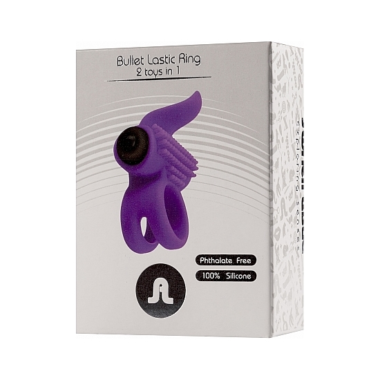RING WITH VIBRATING BULLET - PURPLE