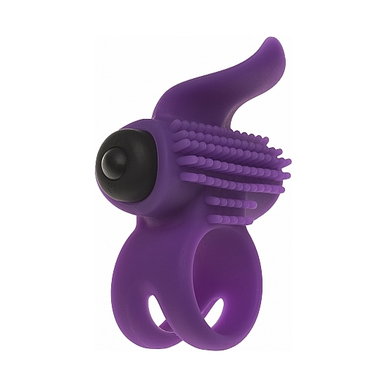 Ring With Vibrating Bullet - Purple