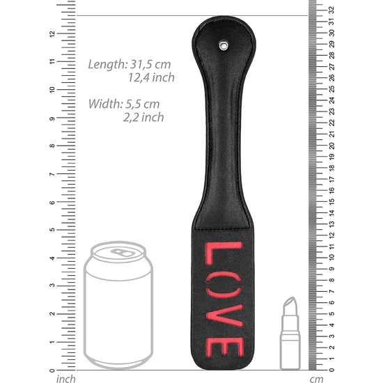 OUCH! BDSM PADDLE - LOVE - BLACK