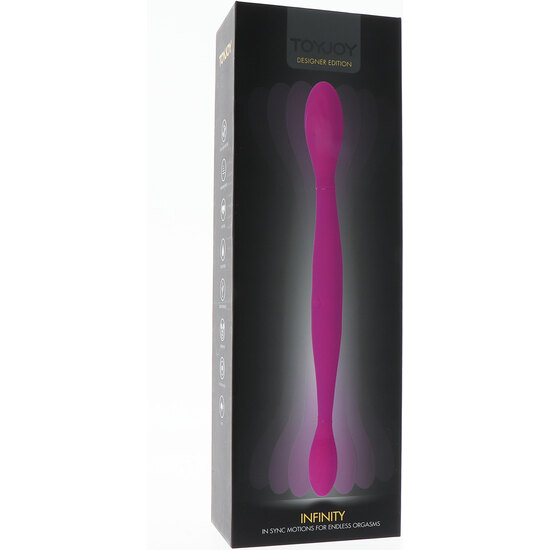 INFINITY DOUBLE DILDO WITH VIBRATION - PINK