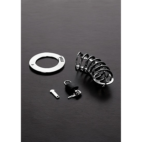 THE SPIKED CHASTITY DEVICE - STAINLESS STEEL