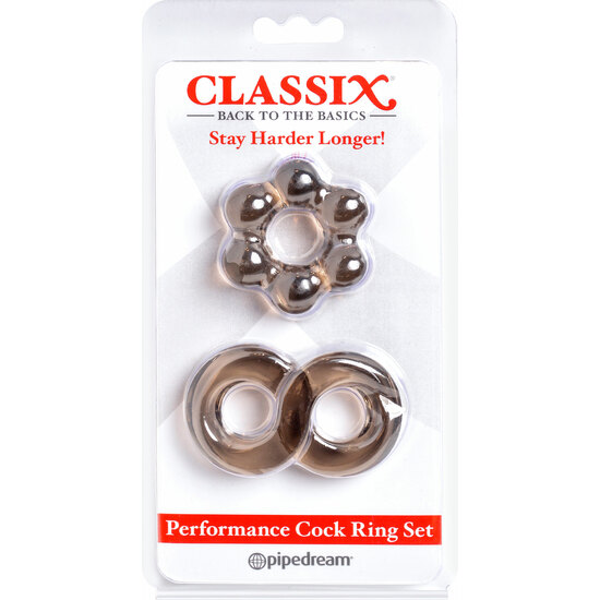 CLASSIX - PERFORMANCE RING SET, BROWN 