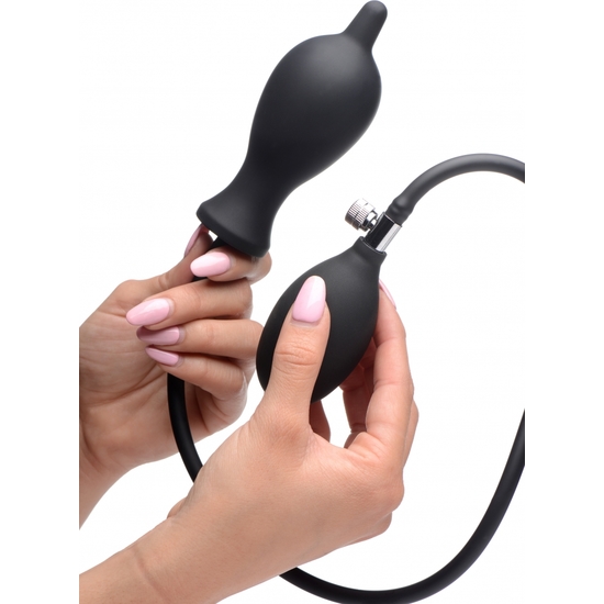 SILICONE ANAL INFLATOR - BLACK